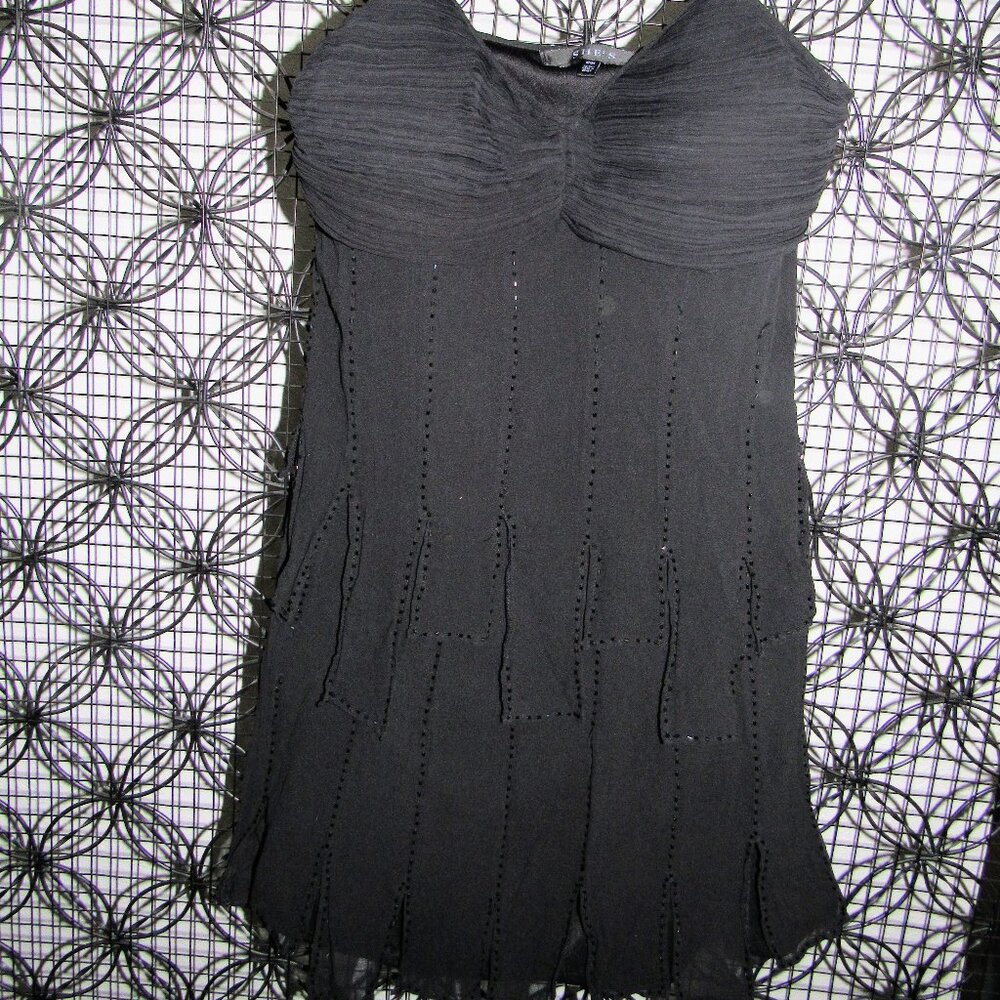 SHE'S Y2K silk vintage black dress | M